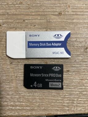 VTG OEM Sony 4GB Memory Stick Pro Duo Magic Gate + Sony Duo Adapter MSAC-M2